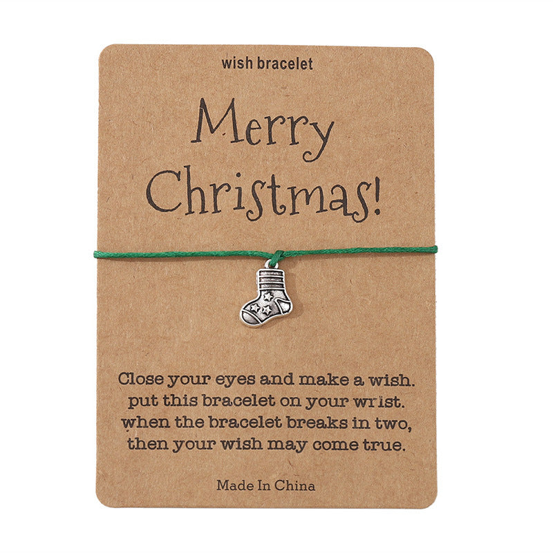 Christmas Holiday Card Carrying Strap Personalized Bracelets