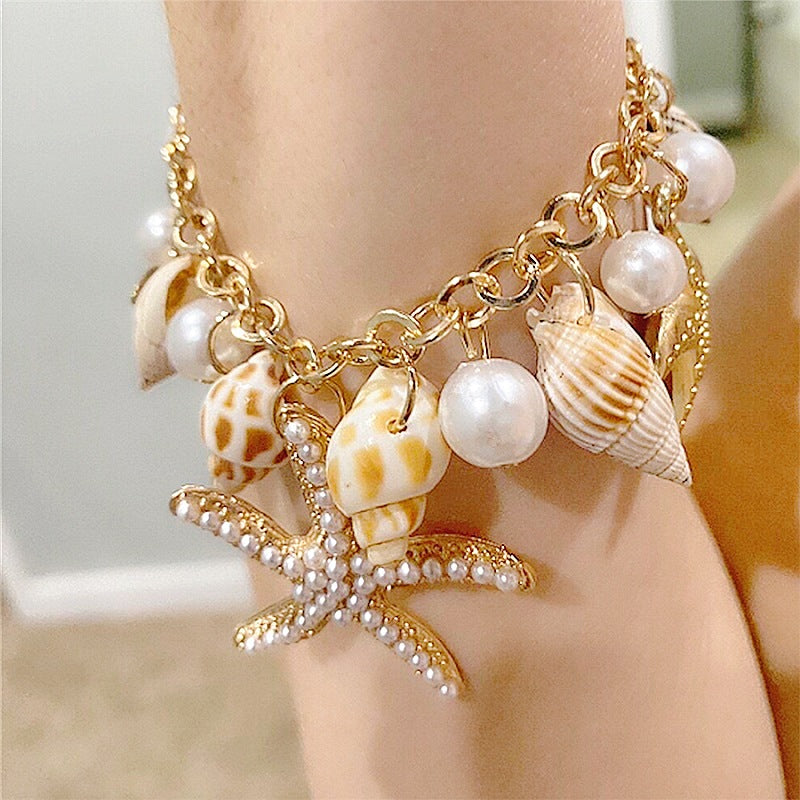 Starfish Bohemian Summer Wind Beach Conch Shell Bracelets