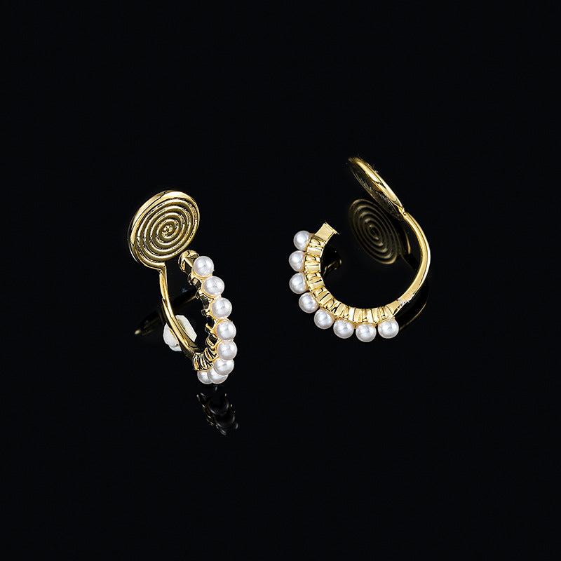 Simple Compact Pearl One-piece Mosquito Coil Ear Clip