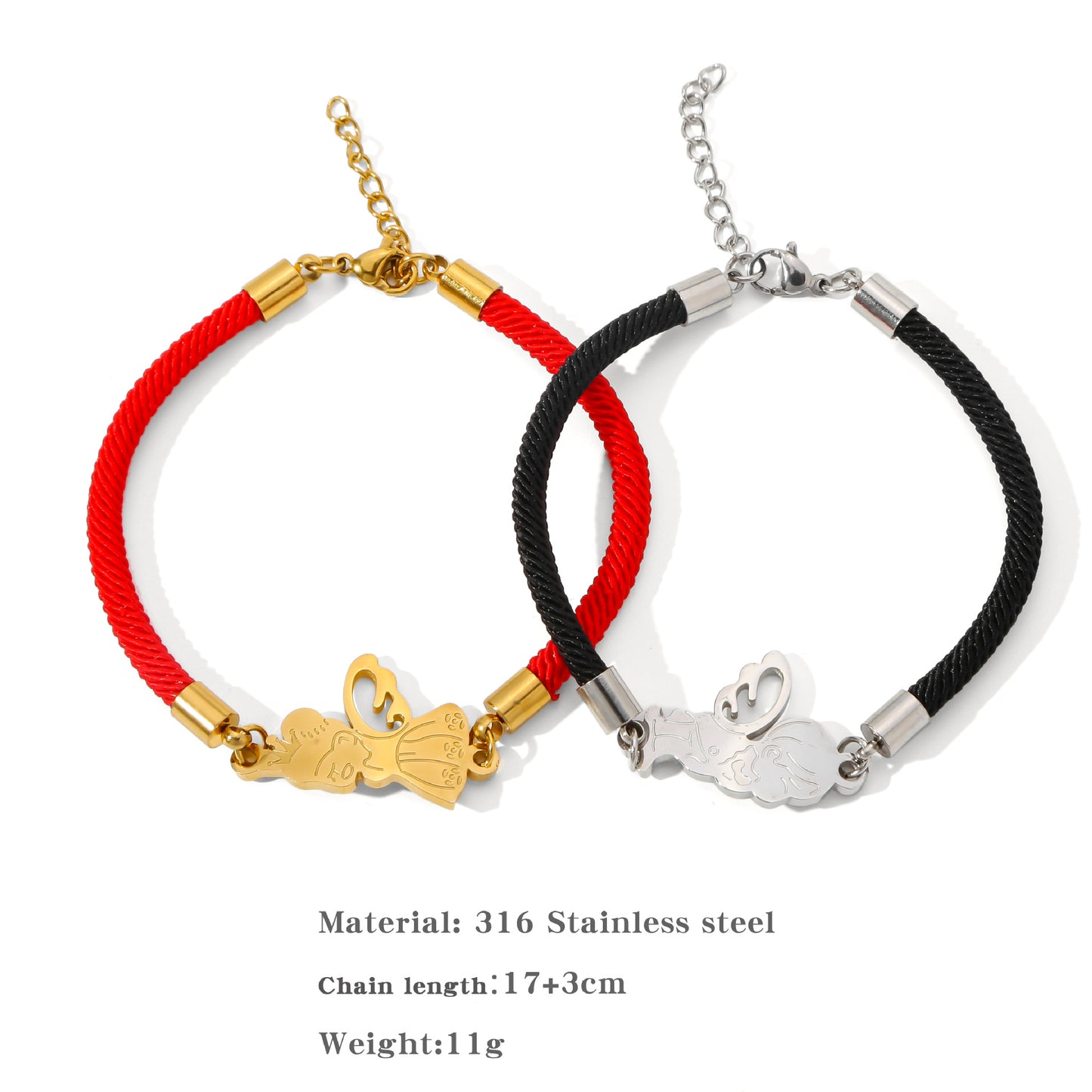 American Woven Stitching Couple Friendship Unisex Bracelets