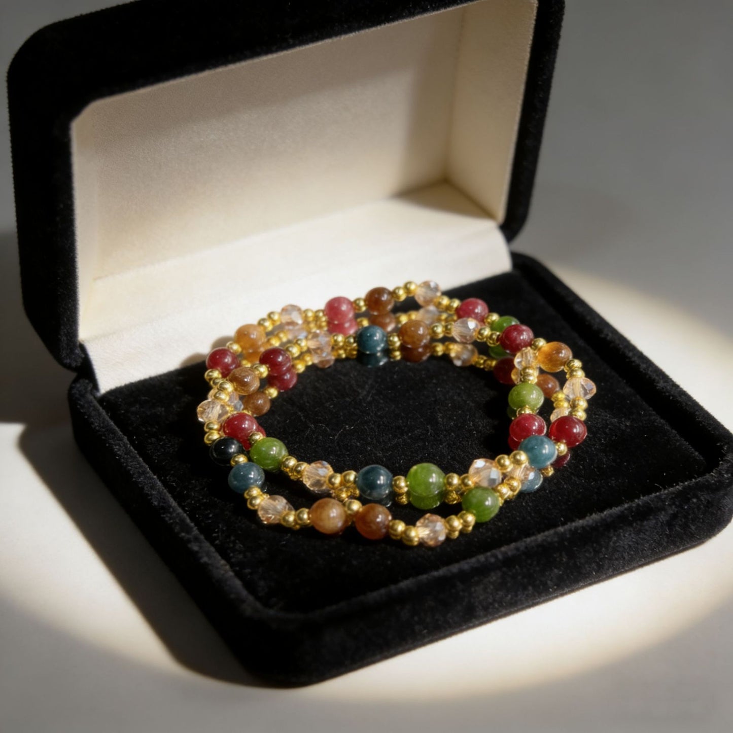 Luxury Minority High-grade Rainbow Multi Jewels Gift Bracelet