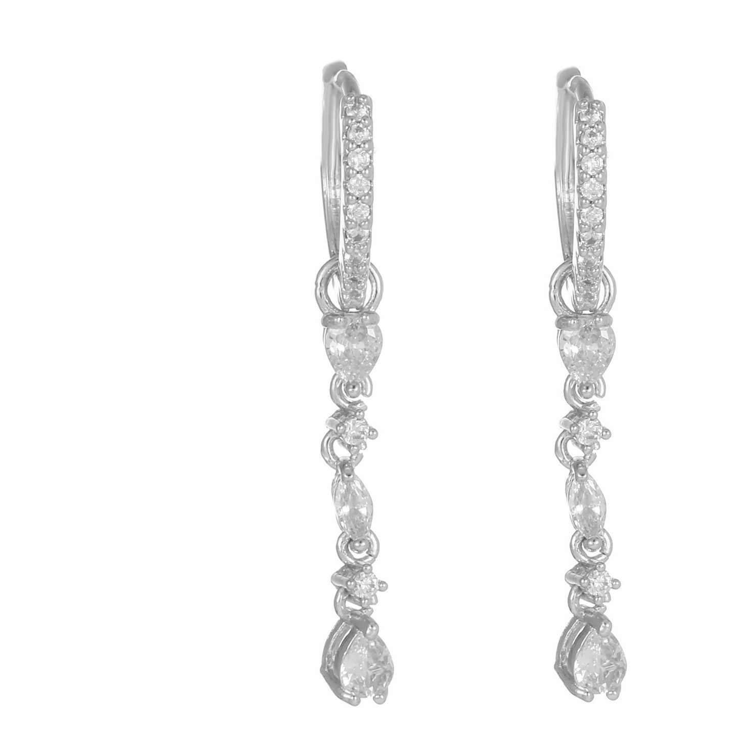 Trendy Suit Geometric Zircon Ear Ornament Earrings