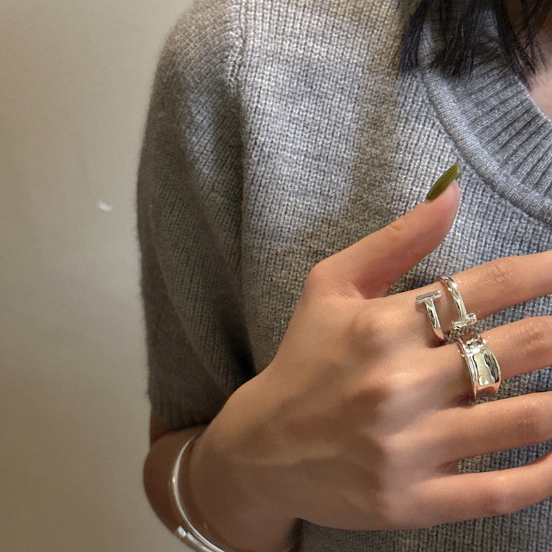 Bracelets tendance simples avec lignes de lettres