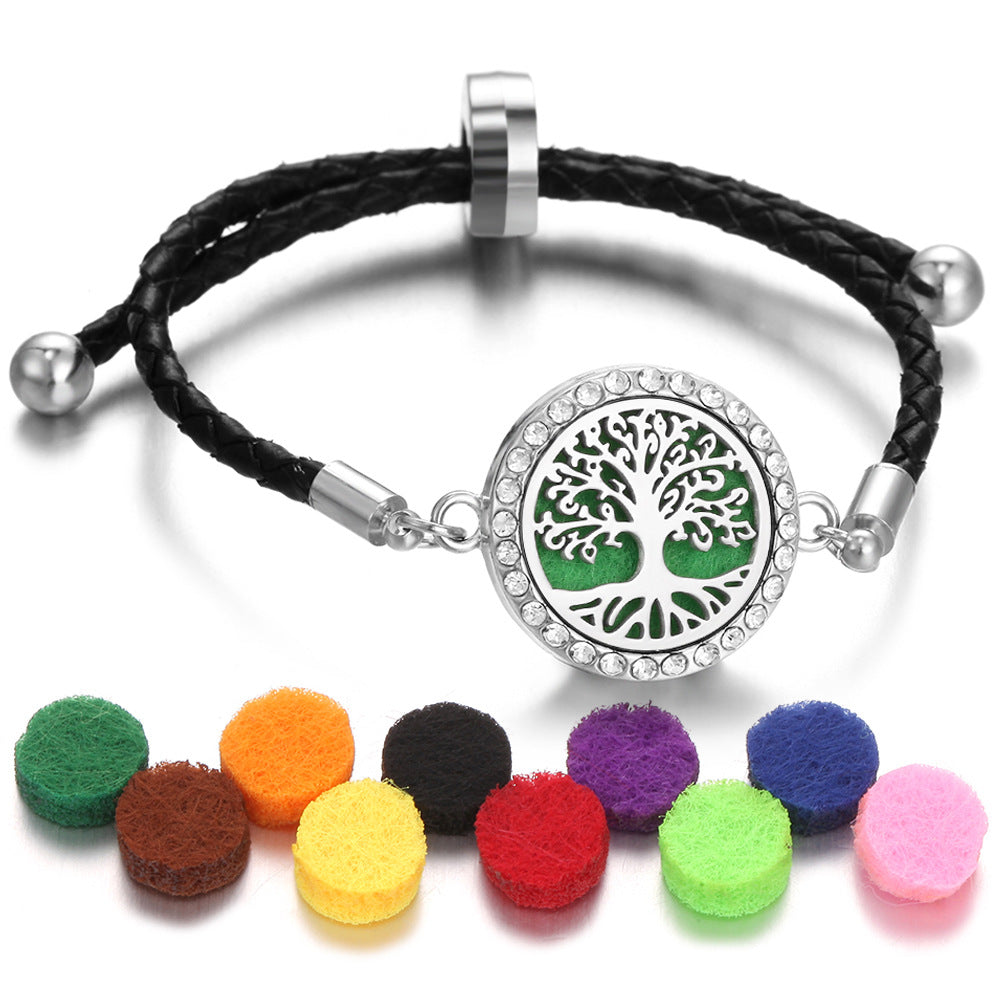 Leather Thread Perfume Diffuser Summer Braid Bracelet