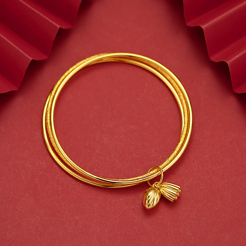 Three-circle Sweet Cute Style Iii Lotus Seedpod Flower Bracelets