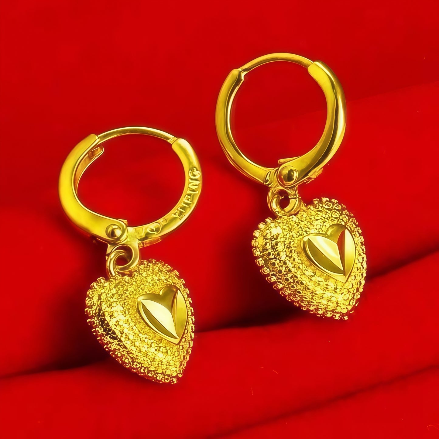Women's Gold Simple Fashion Peach Style Gift Earrings