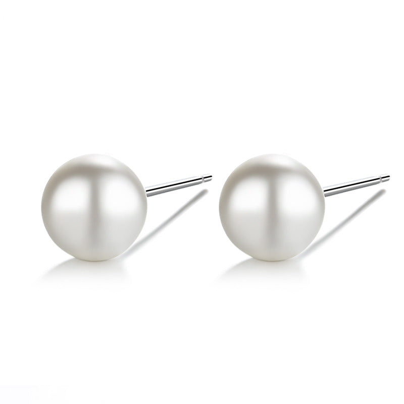 Women's Sterling Sier Pearl Korean Style Sweet Earrings