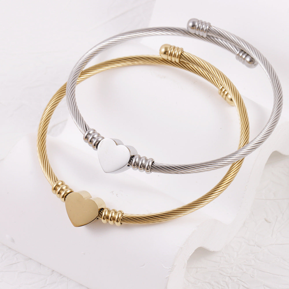 Trendy Stainless Steel Adjustable Opening Priest Religious Bracelets