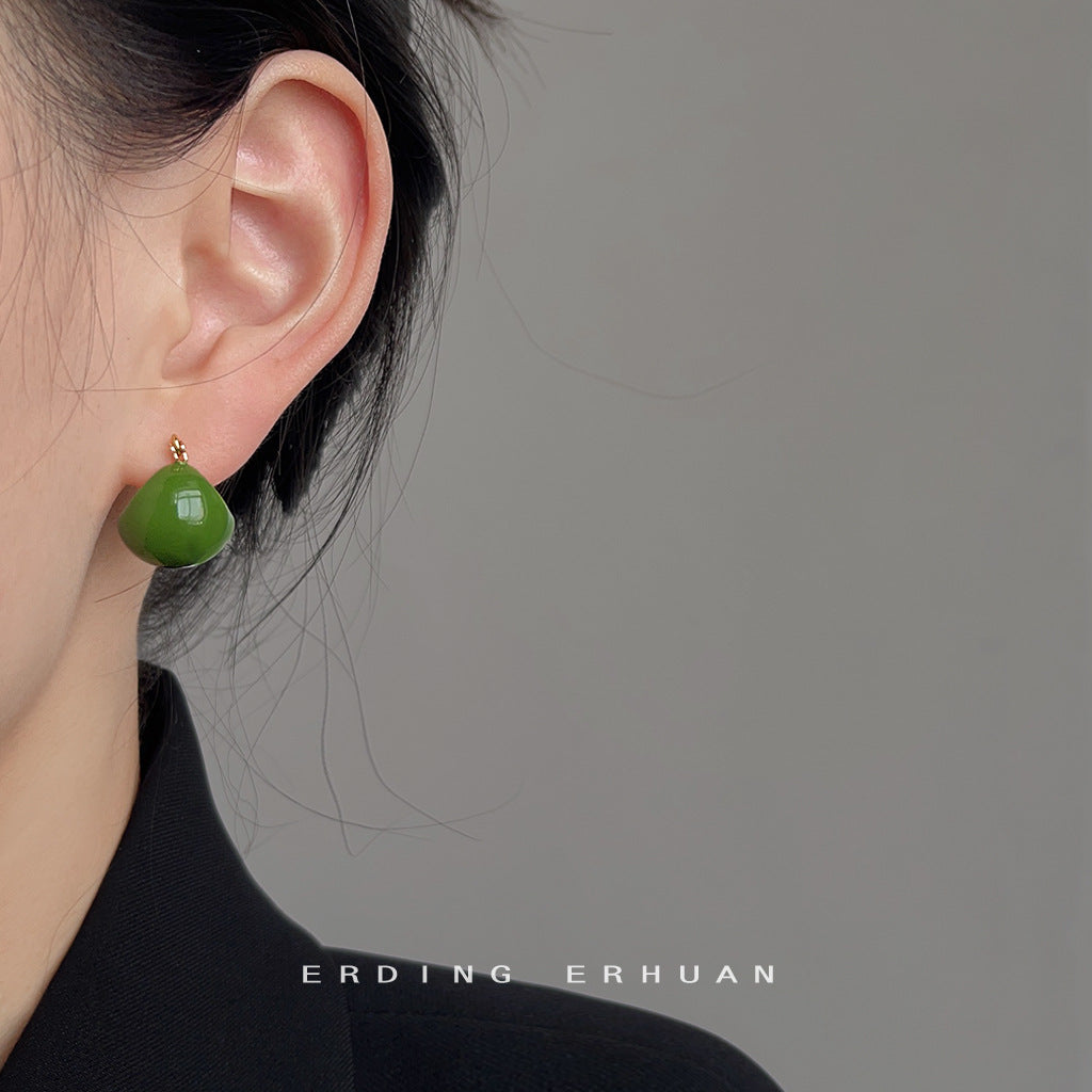 Elegant High-grade Handmade Enamel Drip Glazed Earrings