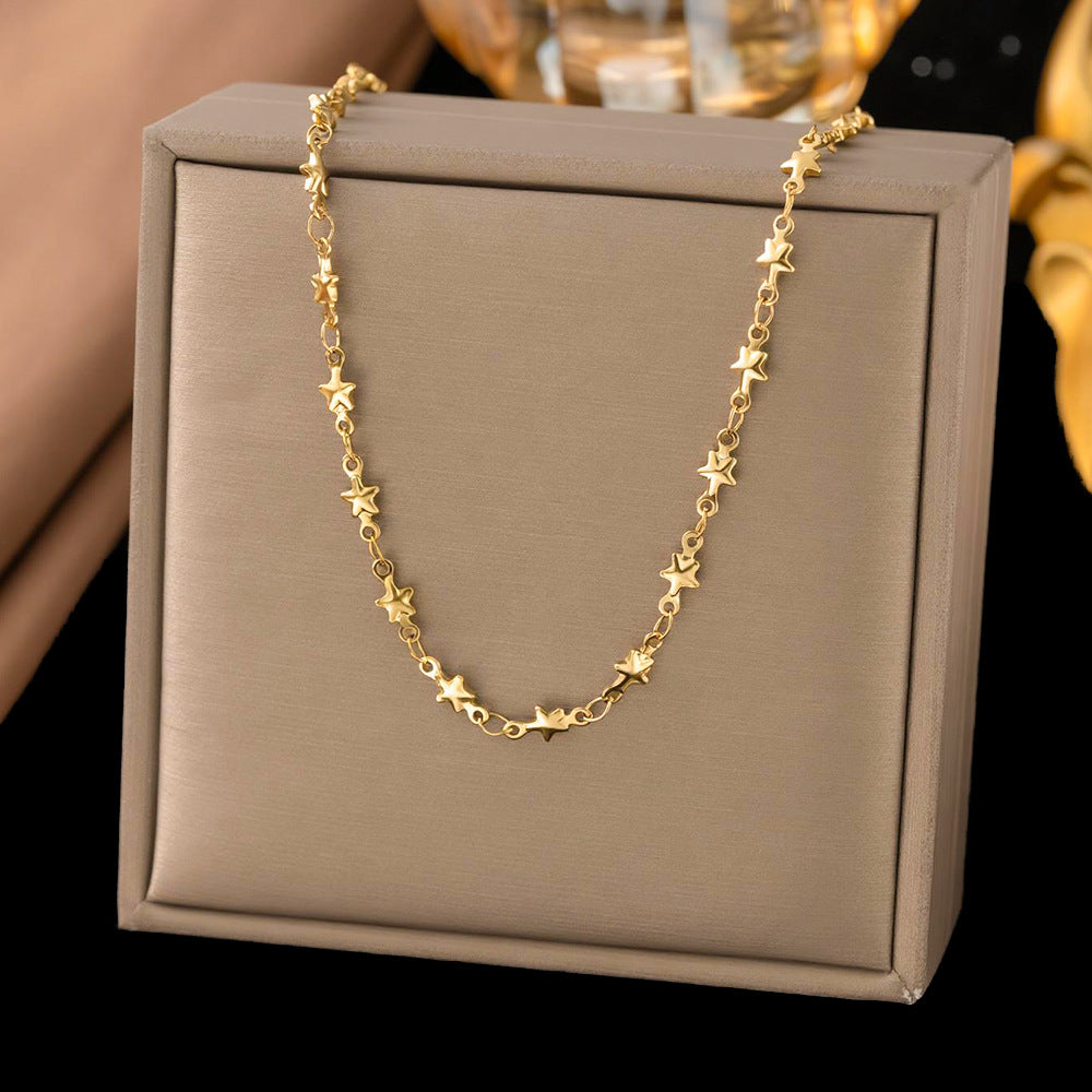 Steel Fashion Simple Sense Collarbone Does Not Necklaces