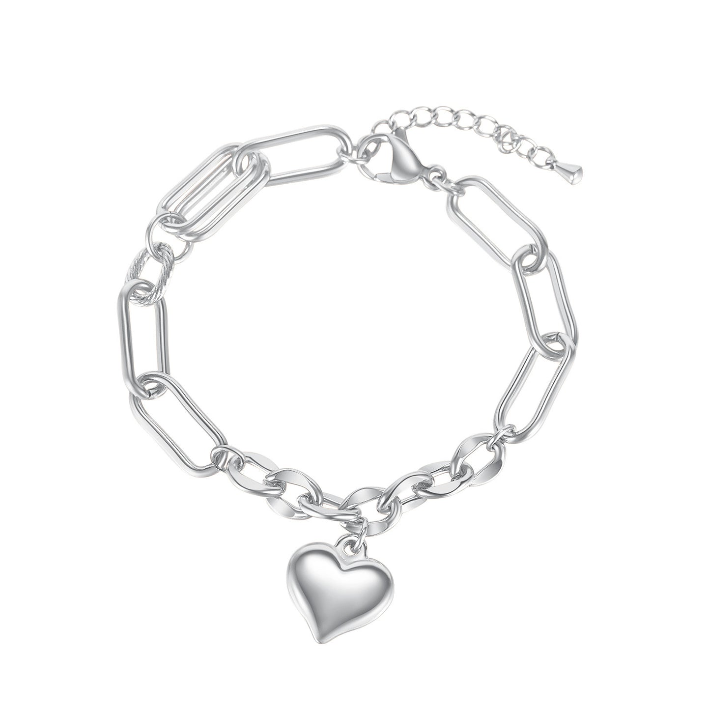 Ornament Design Love Stainless Steel Peach Heart Fashion Bracelets