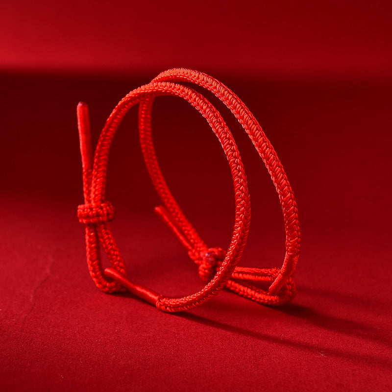 Life Red Rope Female Hand-woven Four-sided Male Couple Ethnic Bracelet