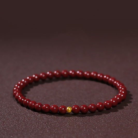Women's & Men's Cinnabar Cross Zodiac Anniversary Year Red Bracelet