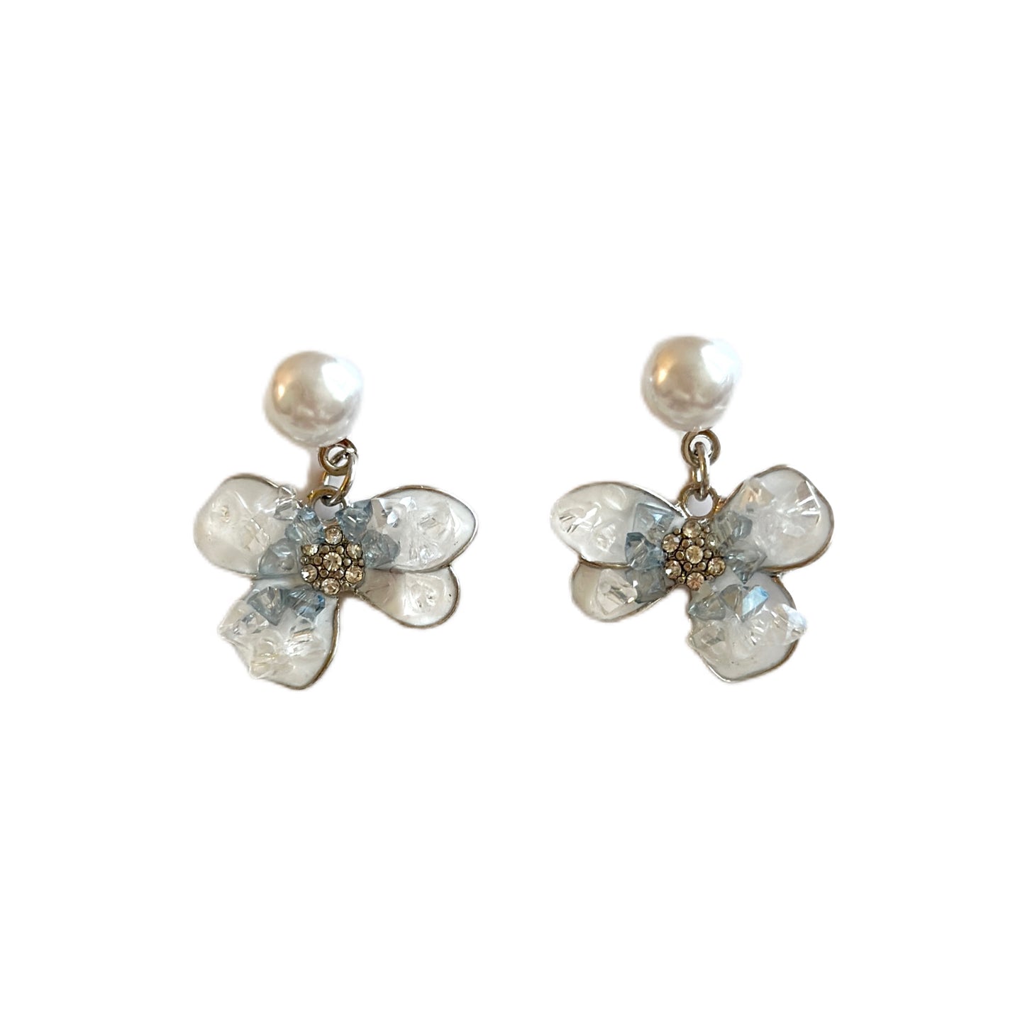 Zircon Flower Pearl Light Luxury Minority Design Without Pierced Ear Clip