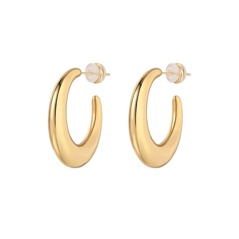Women's Sier Shaped Big Ear Niche Design Advanced Light Luxury Bracelets