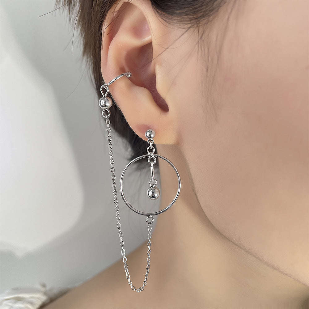 Boucles d'oreilles intégrées avec perles Swing Ball pour femmes, conception de niche