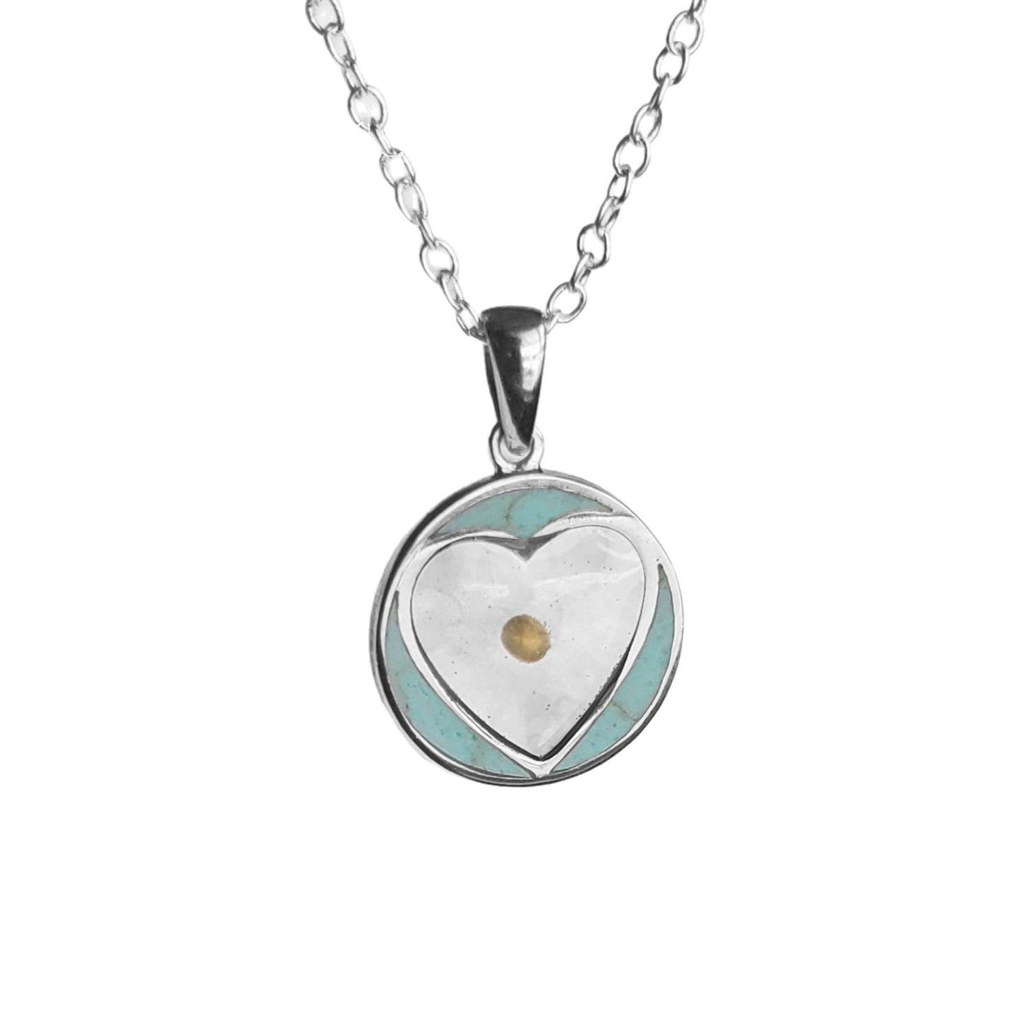 Steel Love Round Cabbage Seed Unique Necklaces