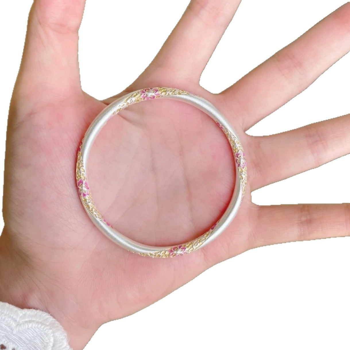 Gold Blue Pink Purple Chinese Enamel Female Bracelet