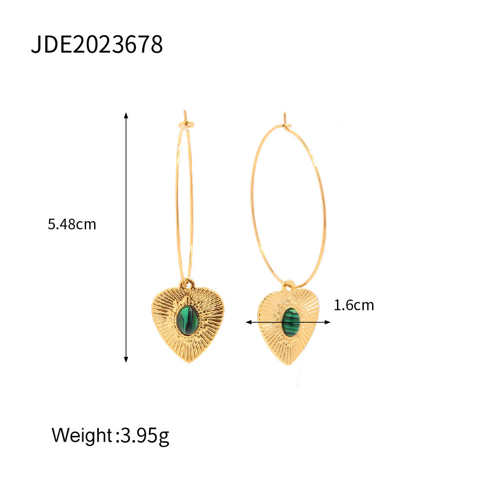 Simple Style Gold Stainless Steel Solid Earrings