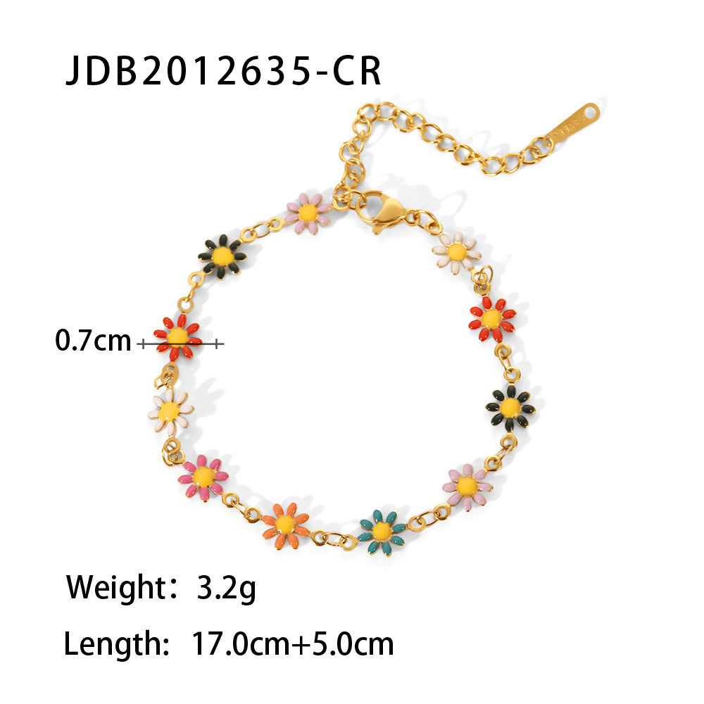 Little Daisy Chain Stainless Steel Fashionable Creative Bracelets