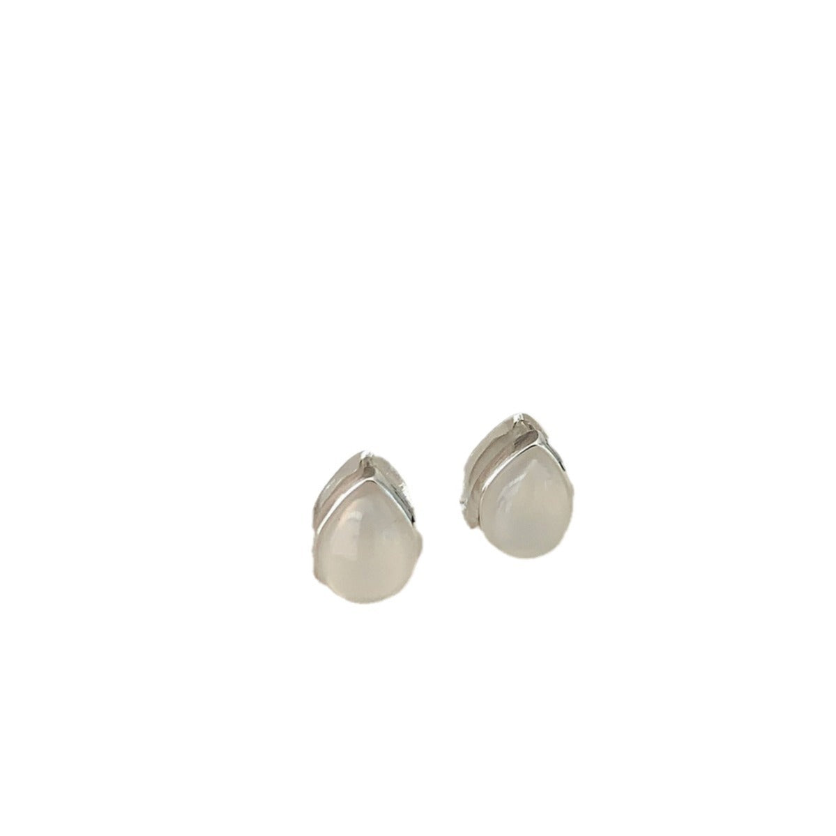Drop Shape Transparent White Simple Temperamental Earrings