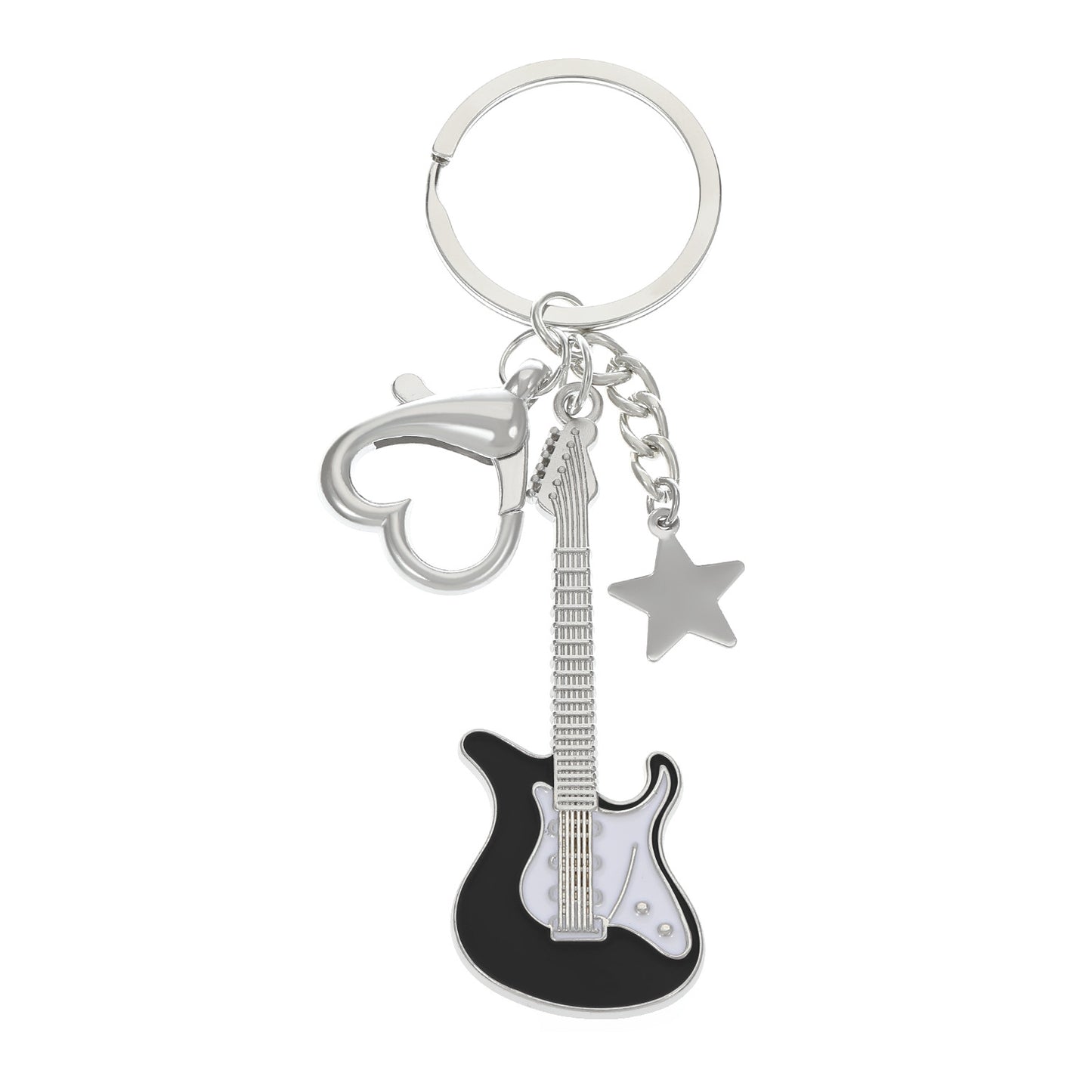 Women's & Men's Steel Guitar Punk Hip Hop Creative Design Electric Sweater Chain Jewelry Set