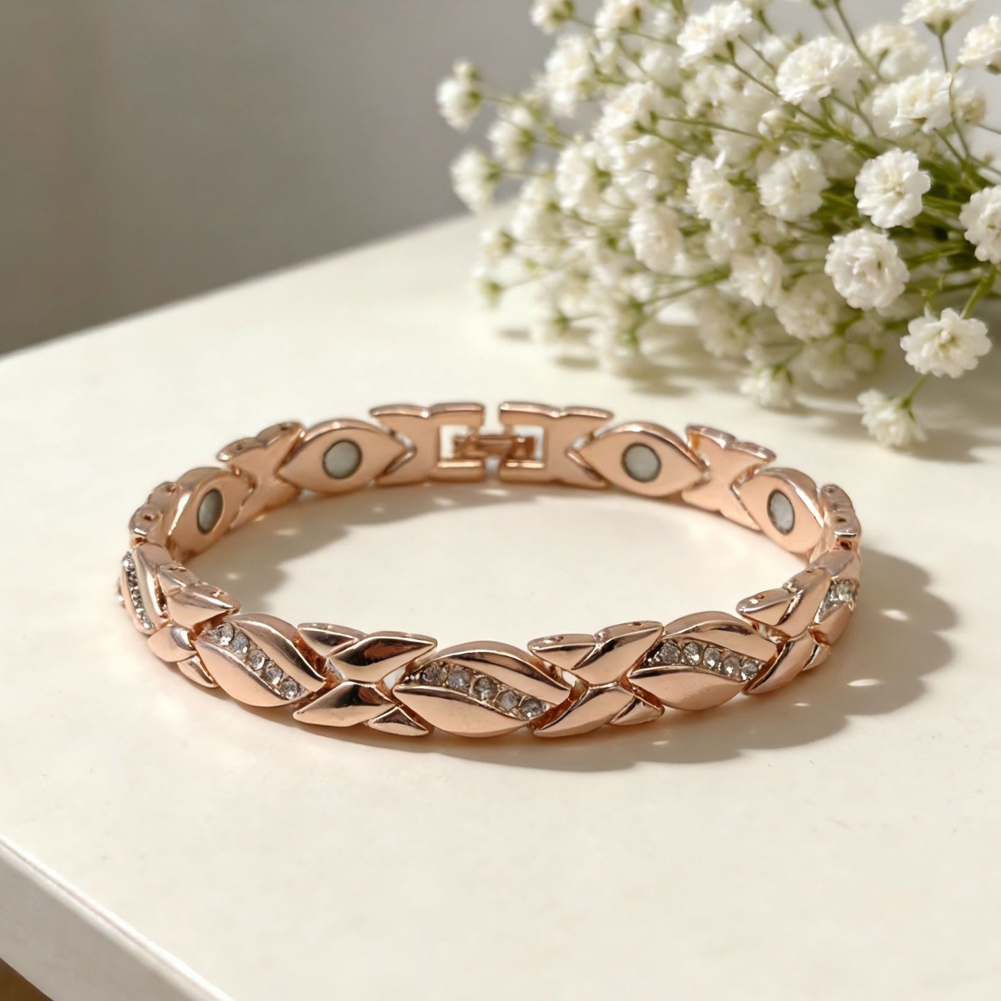 Men's Fashion Retro Environmental Protection Bronze Three Rows Bracelet
