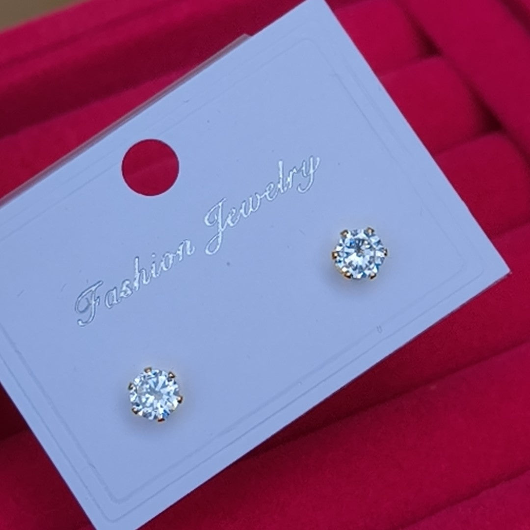 Men's Cross Five-pointed Star Black Zircon Stainless Steel Stud Earrings