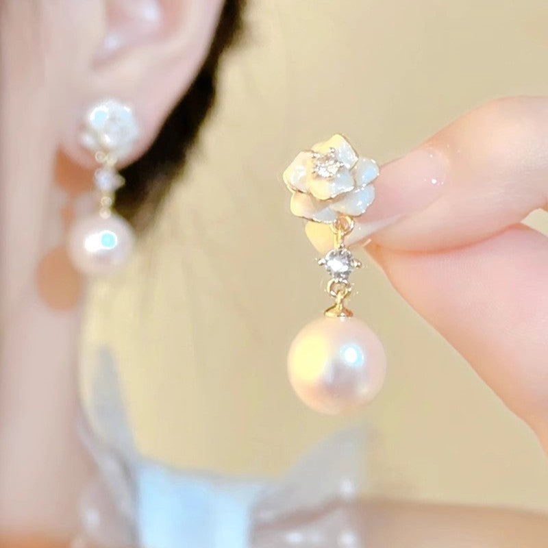 Women's Vacation Style Super Fairy Sweet Flower Seaside Colorful Little Wild Earrings