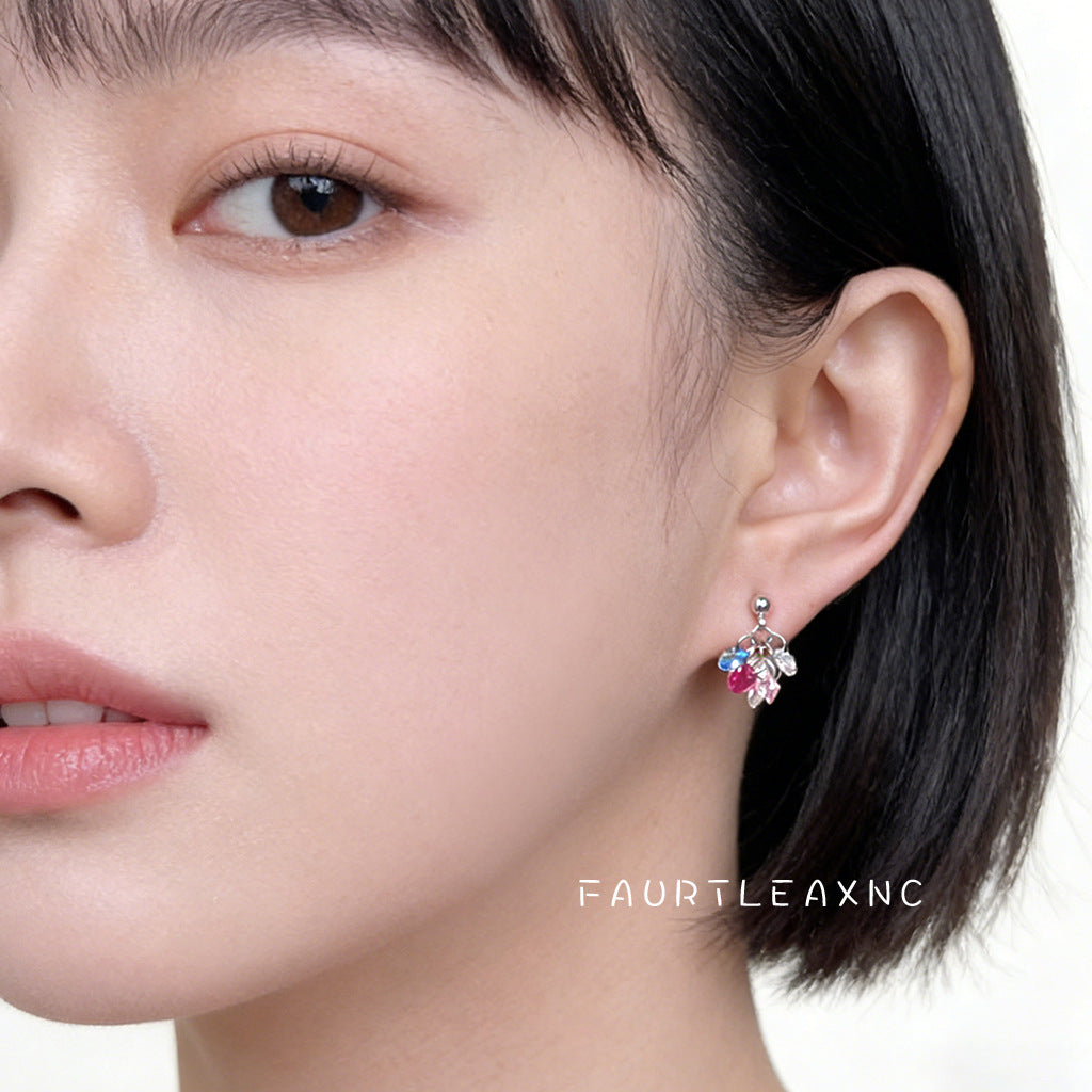 Sweet Colorful Zircon Fimbrilla Handmade Design Personality Rings