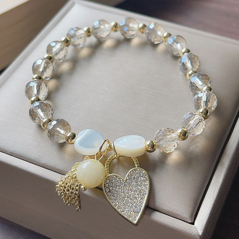 Super Shiny Crystal Female Shell Love Bracelets