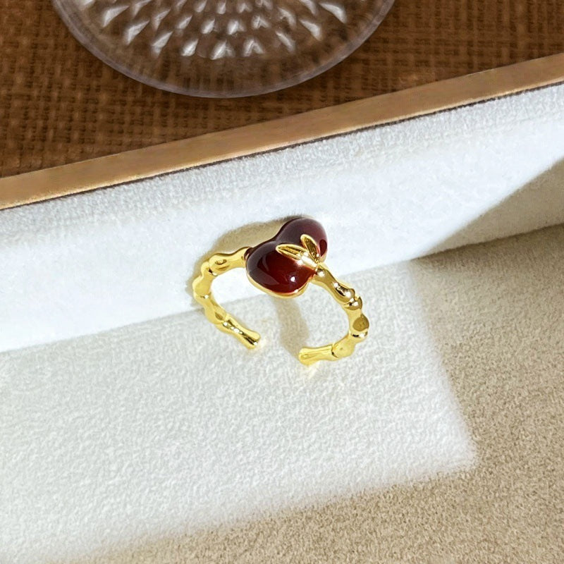 Leaf Flower Female Geometric Affordable Luxury Fashion White Ring