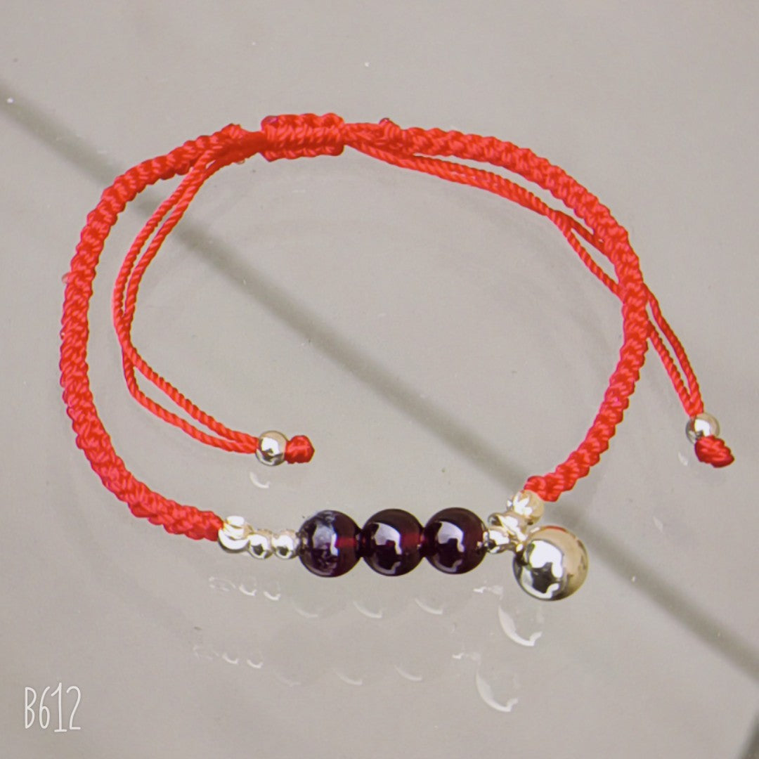 Bracelet de cheville en corde rouge en cristal de jade, deux bracelets