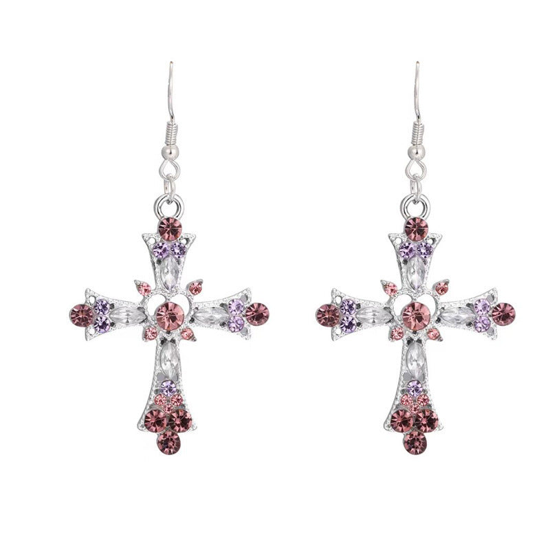 Style Hot Cross Female Diamond Gothic Design Necklace