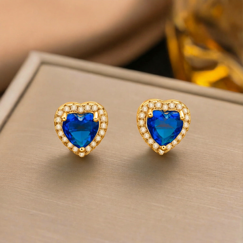 Micro Inlaid Zircon Love Three-piece Female Affordable Luxury Jewelry Set