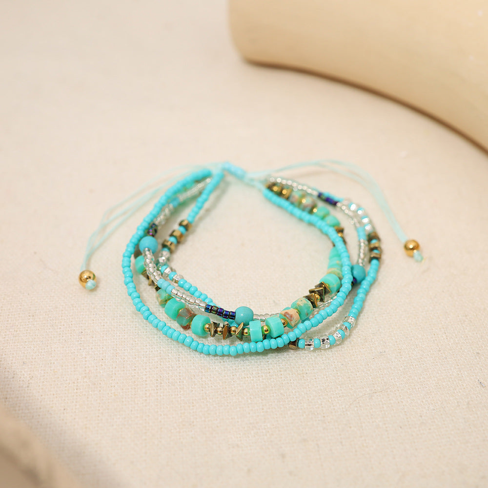 Women's Style Bead Handmade Braided Holiday Versatility For Traveling Ethnic Bracelets