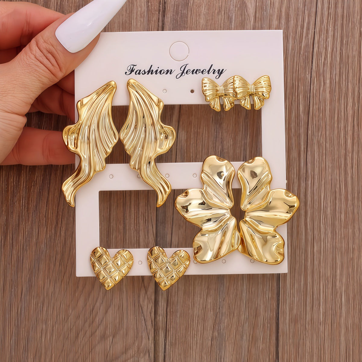 Women's Simple Personality Style Butterfly Ear Leaf Starfish Earings Stud Earrings