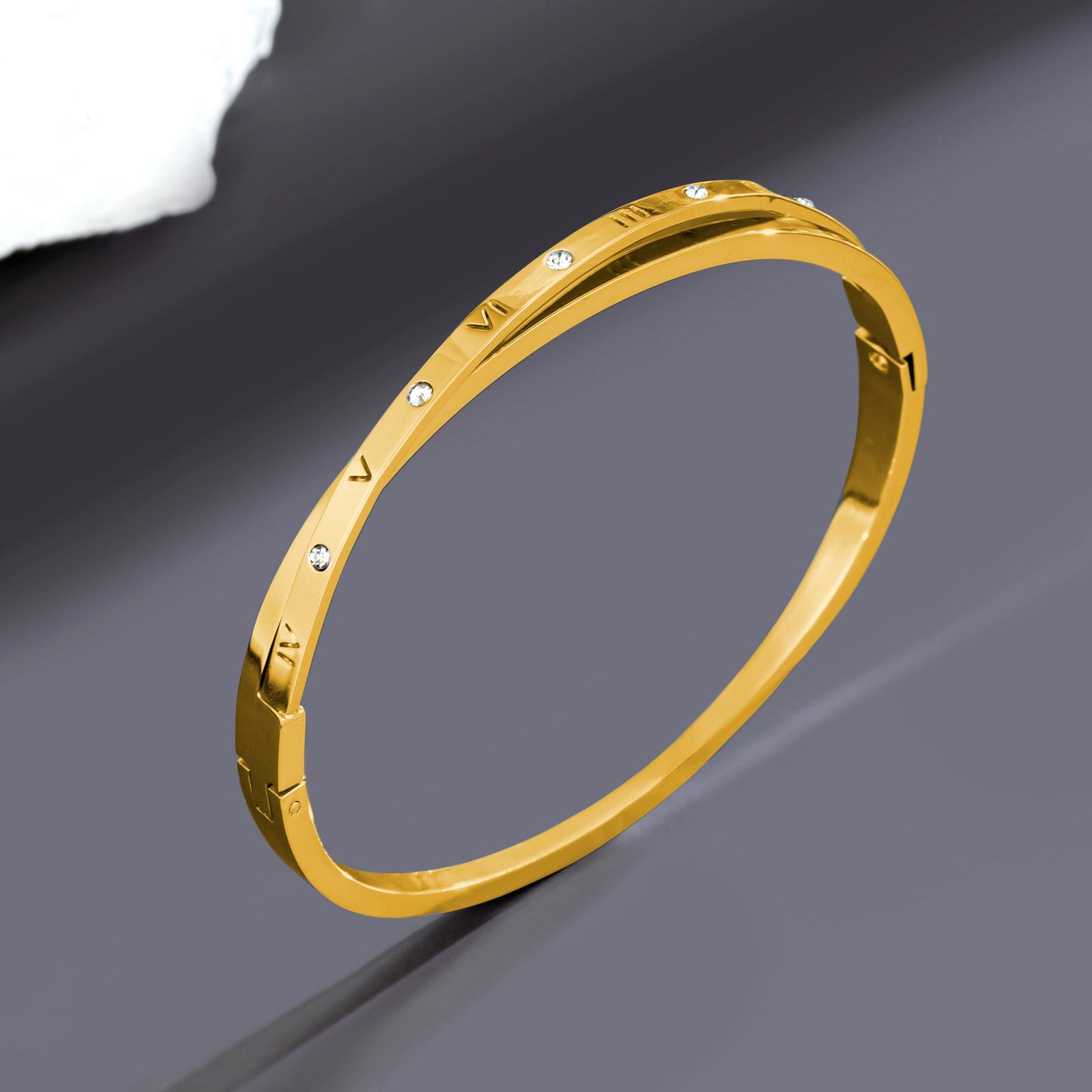 Women's Fashion Cross Titanium Steel Roman Digital Accessory Bracelets