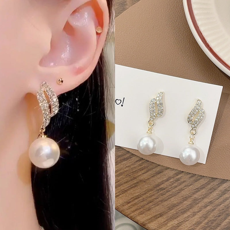 Women's Sterling Sier Needle Elegant Light Luxury Earrings
