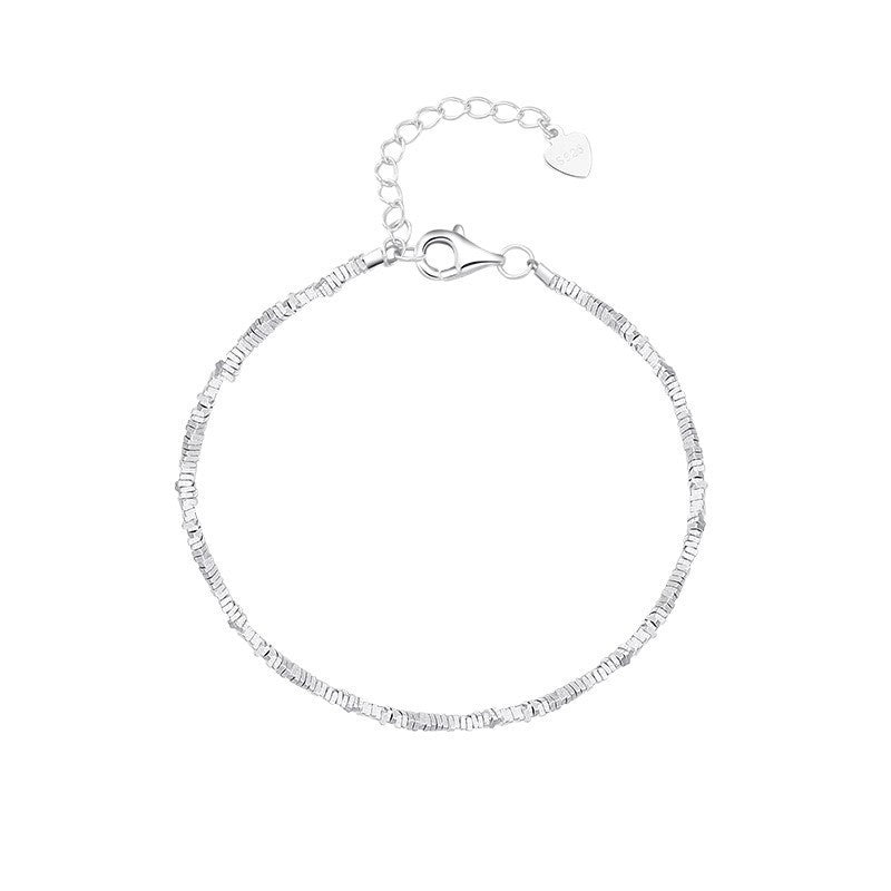 Women's Sterling Sier Broken Light Luxury Design Small Pieces Bracelet