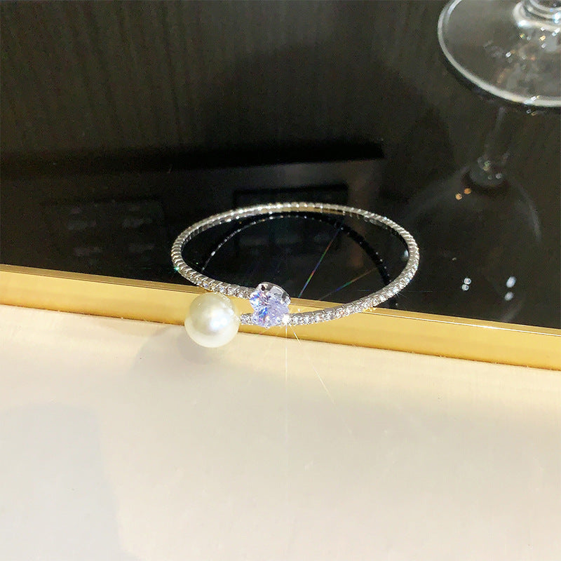Rhinestone Zircon Elastic Laminated Adjustable Female Bracelets