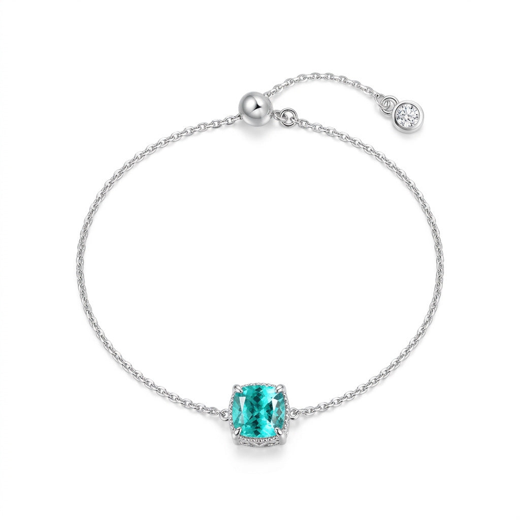 High Carbon Rhinestone Green Colored Gems Princess Pendants