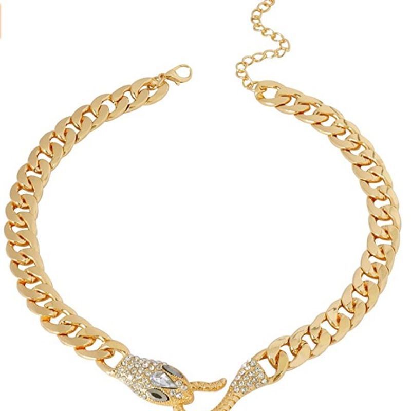 Cuban Gun Black Snake Personalized Clavicle Chain Necklaces