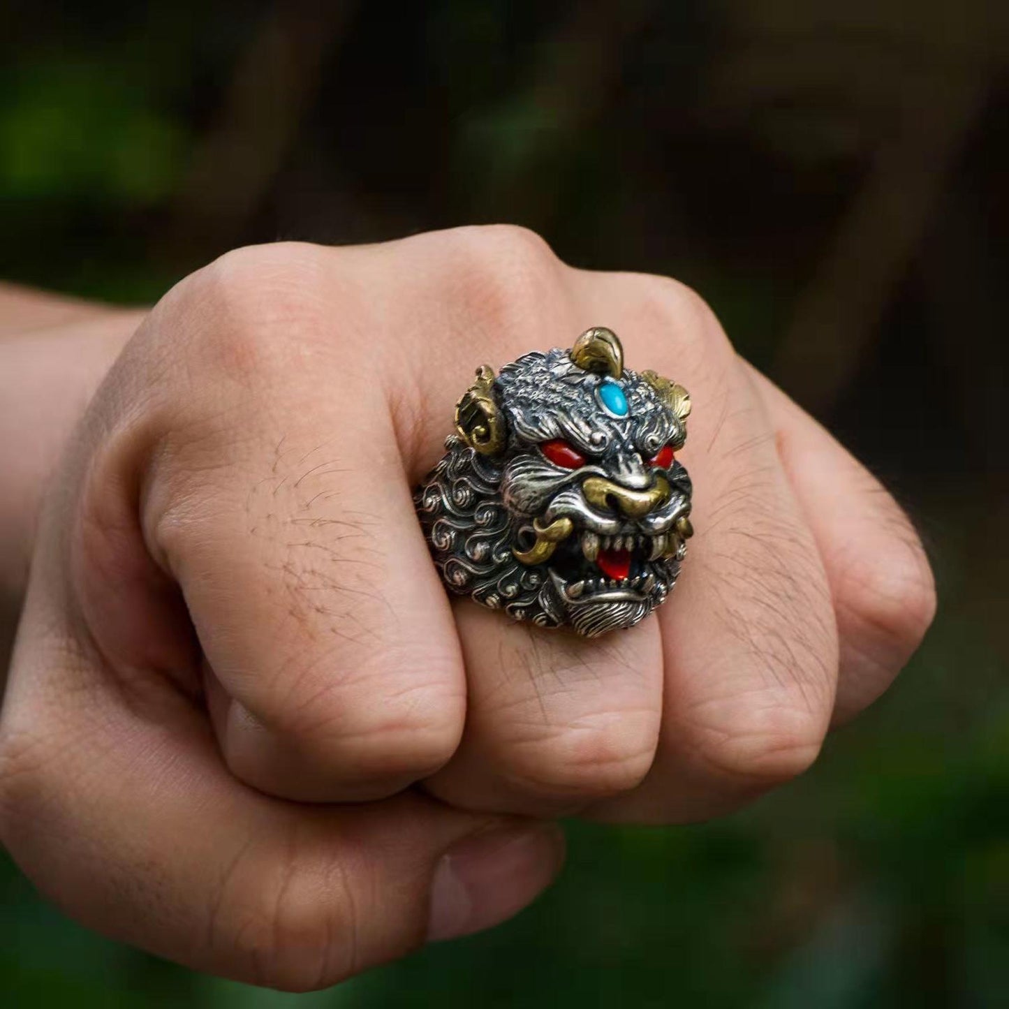 Women's & Men's Handmade Carving Vintage Lucky Gift Open-end Ring