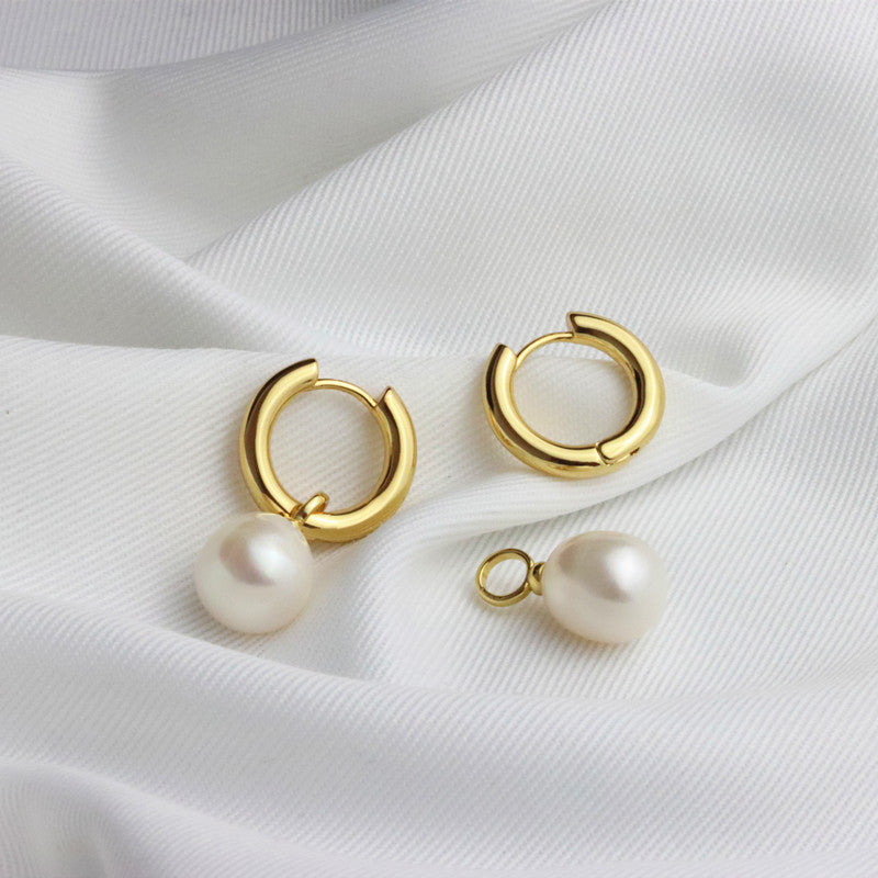 Boucles d'oreilles en perles pour femmes, Clip d'oreille de luxe léger de haute qualité