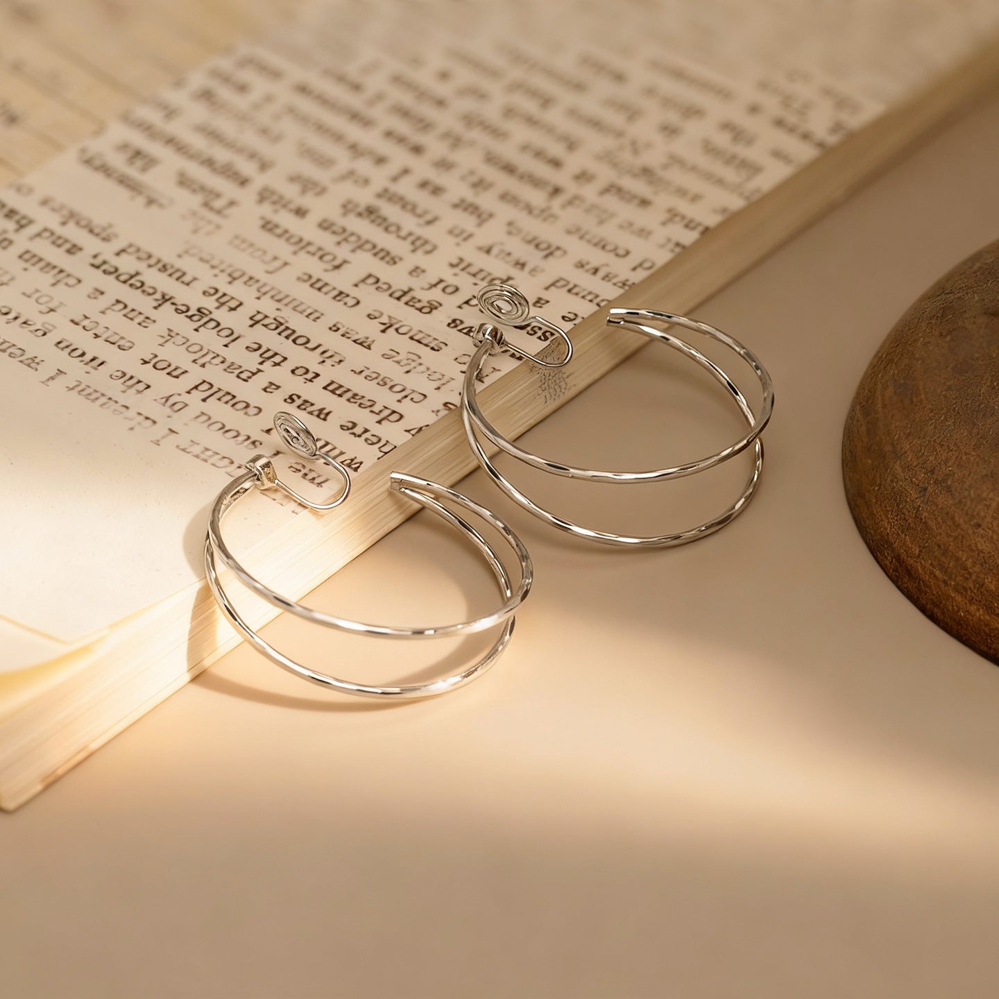 Simple Antique Minimalist Double Auricular Needle Stylish Style Ear Clip