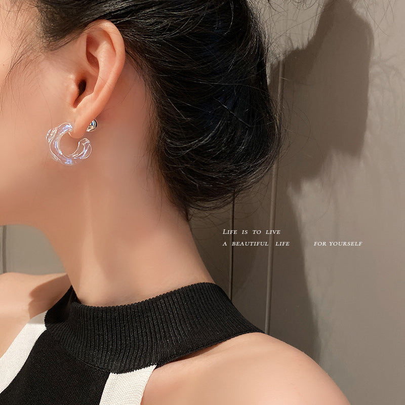 Women's Needle Acrylic Shaped Ear Trendy Youth Fashion Earrings