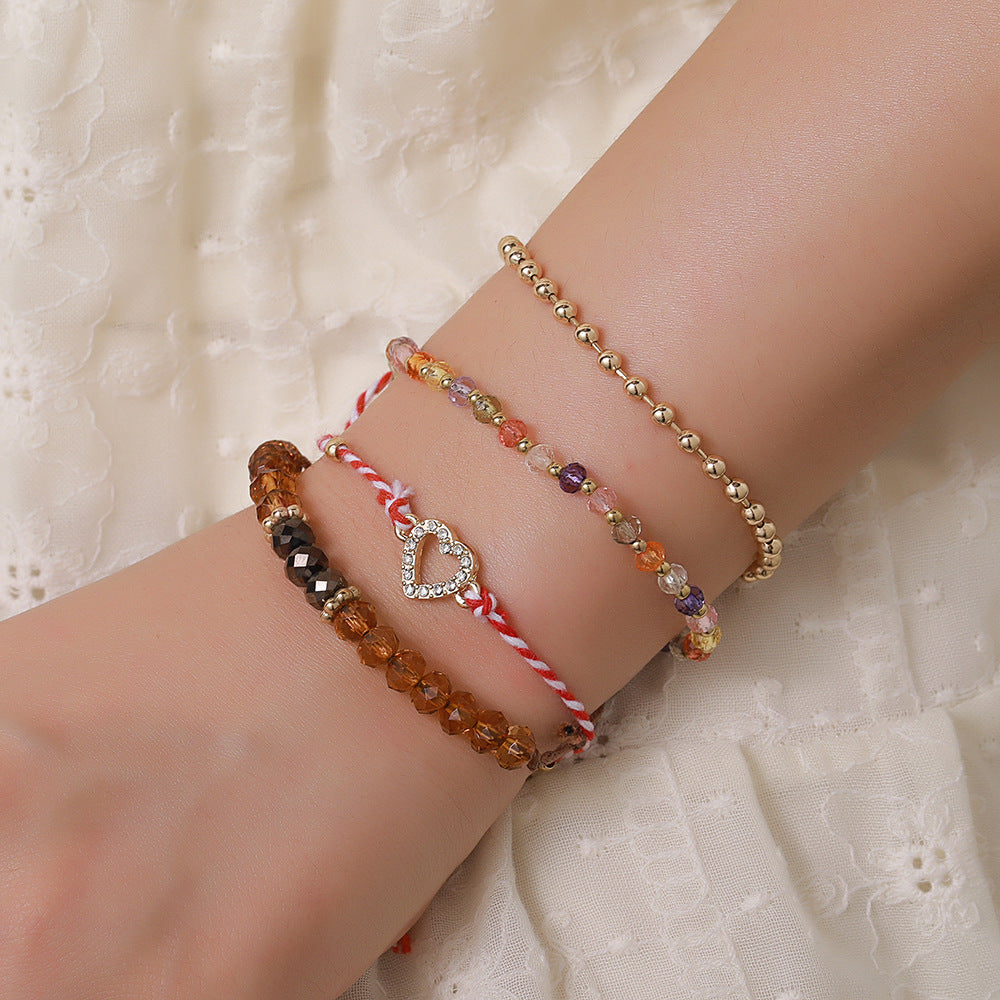 Micro Glass Bead Hand-woven Beads Female Bracelets