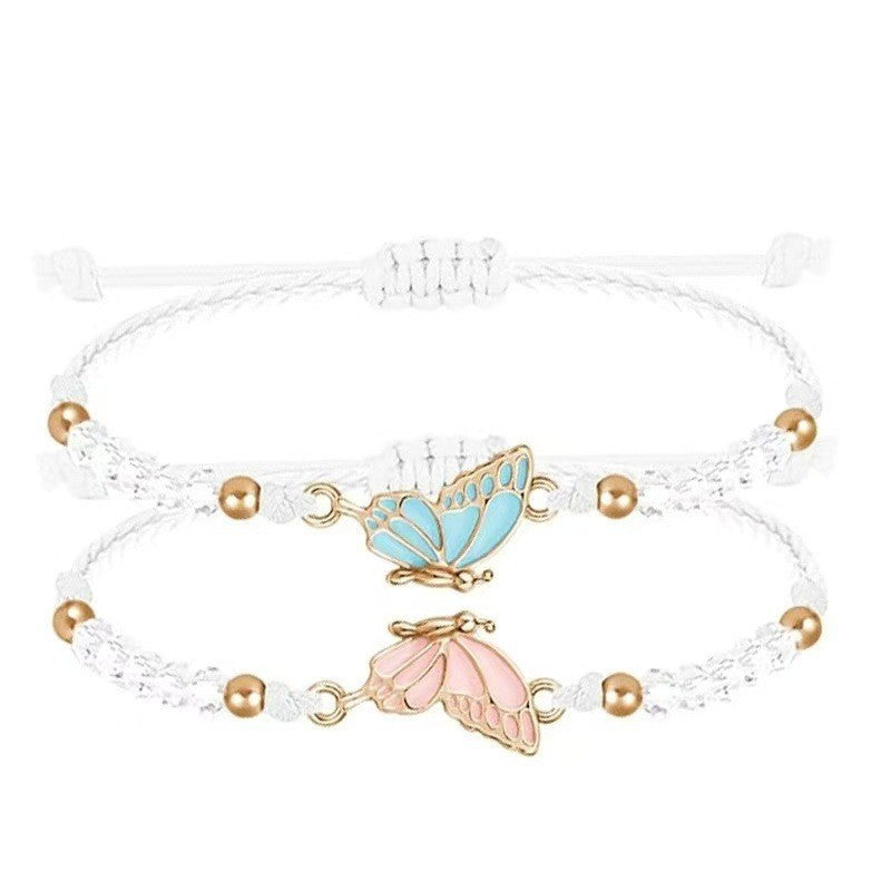Butterfly Magnetic Carrying Strap Optional Hand-woven Bracelet