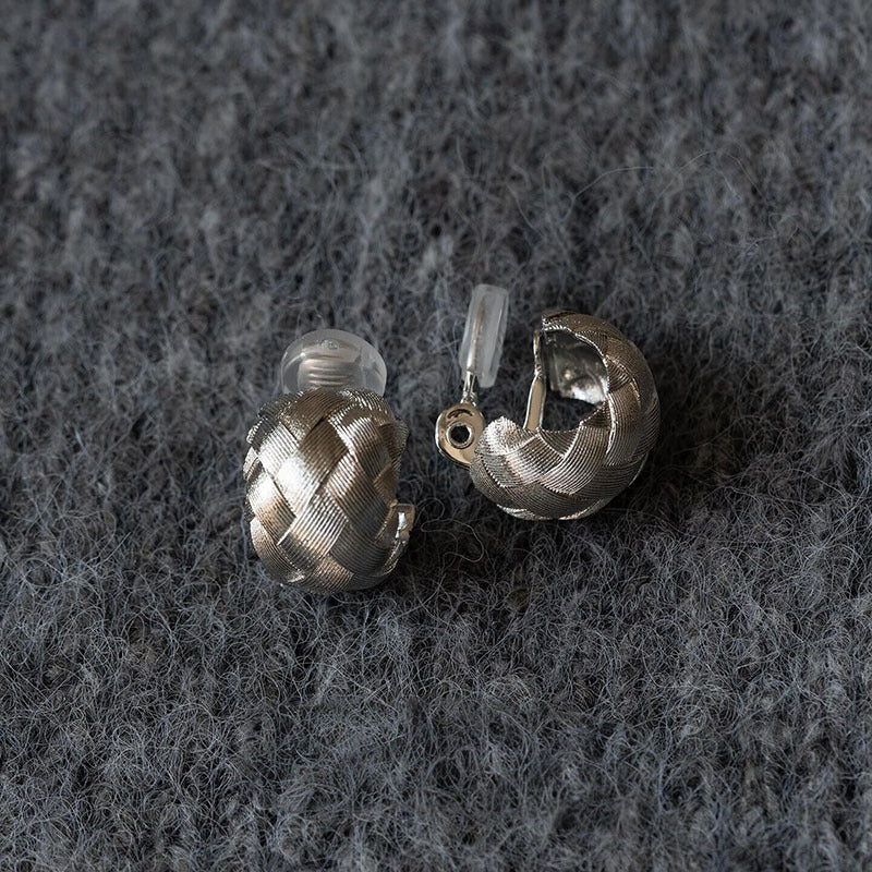 French Retro Hand-woven Brushed Texture High-grade Golden Rings